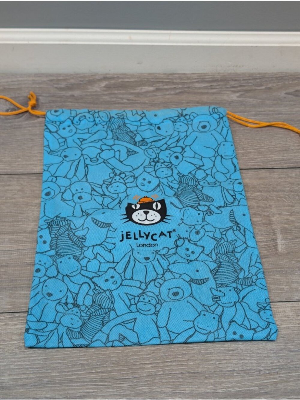 Jellycat London Blue Drawstring Dust Bag Pouch 11 X 15.5 Dust Bag Only